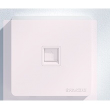 山泽网络网口面板 【六类50u镀金+86型面板】套装 SZ-MBT07